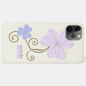 Chic Paarse Florals Case-Mate iPhone Case (Achterkant (horizontaal))