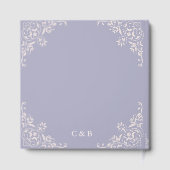 Chic Paarse Franse Lila bruiloft gastenboek (Achterkant)