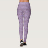Chic Paarse gespiegelde Helix Patroon Leggings (Achterkant)