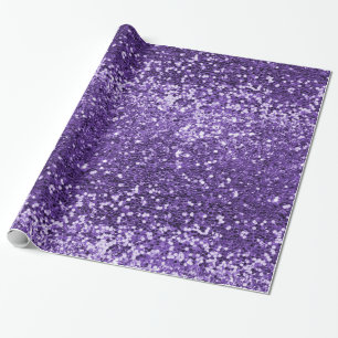 Chic Paarse Glitter Sparkle Luxury Cadeaupapier