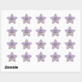 Chic Paarse gouden diamanten Ster Sticker (Vel)