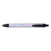 Chic Paarse holographic Glitter Drivers Zwarte Inkt Pen (Achterkant)
