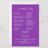 Chic Paarse kolibries en bloemblaadjes bruiloft (Achterkant)