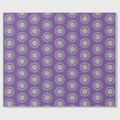 Chic Paarse Mandala Bloem Ontwerp Patroon Cadeaupapier (Vlak)