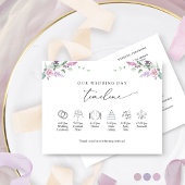 Chic Paarse, Mauve Floral Wedding Tijdlijn Program