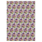 Chic Paarse Pansy Pansies Tafelkleed (Voorkant)
