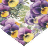 Chic Paarse Pansy Pansies Tafelkleed (Gekanteld)