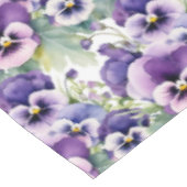Chic Paarse Pansy Pansies Tafelkleed (Gekanteld)