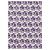 Chic Paarse Pansy Pansies Tafelkleed (Voorkant)