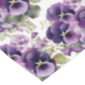 Chic Paarse Pansy Pansies Tafelkleed (Gekanteld)