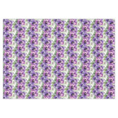 Chic Paarse Pansy Pansies Tafelkleed (Voorkant (Horizontaal))