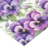 Chic Paarse Pansy Pansies Tafelkleed (Gekanteld)
