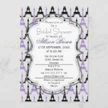 Chic Paarse Parijs Eiffeltoren Vrijgezellenfeest