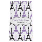 Chic Paarse Paris Eiffel Tower Gift Bag Klein Cadeauzakje (Voorkant)