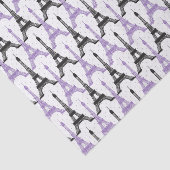 Chic Paarse Paris Eiffeltoren tissues papier (Detail)