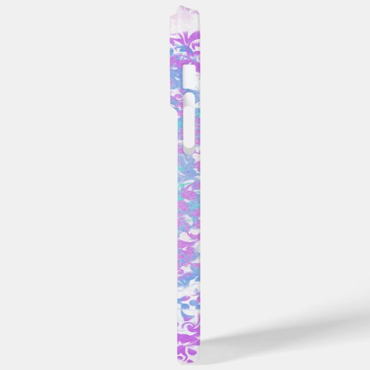 Chic Paarse retro monogram Case-Mate iPhone Case (Achterkant / Links)