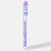 Chic Paarse retro monogram Case-Mate iPhone Case (Achterkant / Rechts)