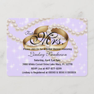 Chic Paarse ringen met parelopeningen Kaart