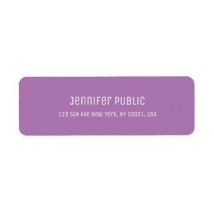 Chic Paarse Sjabloon Moderne Manuscript Profession Etiket