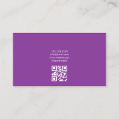 Chic Paarse Waterverf Bloemen Tandarts Visitekaartje (Achterkant)