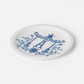 Chic Pagoda Monogram A Papieren Bordje (Gekanteld)