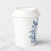 Chic Pagoda Monogram H Paper Cups Papieren Bekers (Rechts)