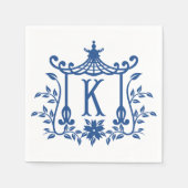 Chic Pagoda Monogram K Napkins Servet (Voorkant)