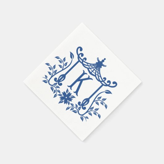 Chic Pagoda Monogram K Napkins Servet (Hoek)