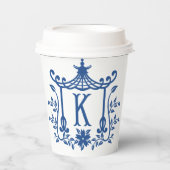 Chic Pagoda Monogram K Papieren bekers (Voorkant)