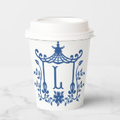Chic Pagoda Monogram L Papieren bekers (Voorkant)