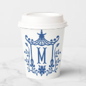 Chic Pagoda Monogram M Papieren bekers (Voorkant)