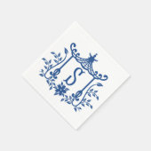 Chic Pagoda Monogram S Napkins Servet (Hoek)