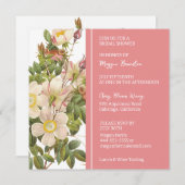 Chic Painted Primrose Bridal Shower Invitation Kaart (Voorkant / Achterkant)