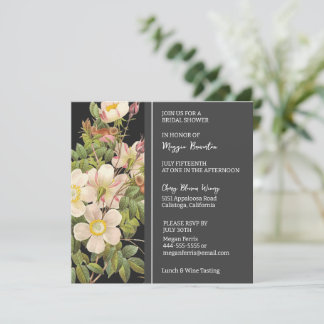 Chic Painted Primrose Bridal Shower Invitation Kaart