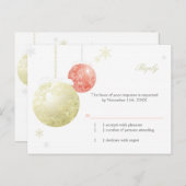 Chic Paisley kerstbruiloft RSVP Uitnodiging Briefkaart (Voorkant / Achterkant)
