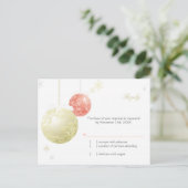 Chic Paisley kerstbruiloft RSVP Uitnodiging Briefkaart (Staand voorkant)