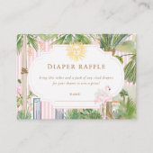 Chic Palm Springs Baby shower Luier Raffle Kaart (Voorkant)