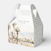 Chic Palm Springs California Landschap Huwelijk Bedankdoosjes (Achterkant)
