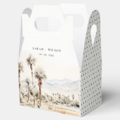 Chic Palm Springs California Landschap Huwelijk Bedankdoosjes (Geopend)