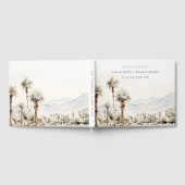 Chic Palm Springs California Landschap Huwelijk Gastenboek (Volledig)