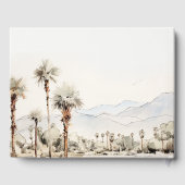 Chic Palm Springs California Landschap Huwelijk Gastenboek (Achterkant)