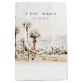 Chic Palm Springs California Landschap Huwelijk Medium Cadeauzakje (Voorkant)