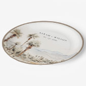 Chic Palm Springs California Landschap Huwelijk Papieren Bordje (Gekanteld)