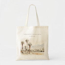 Chic Palm Springs California Landschap Huwelijk Tote Bag