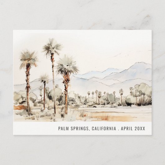 Chic Palm Springs California Landschap Reizen Briefkaart (Voorkant)