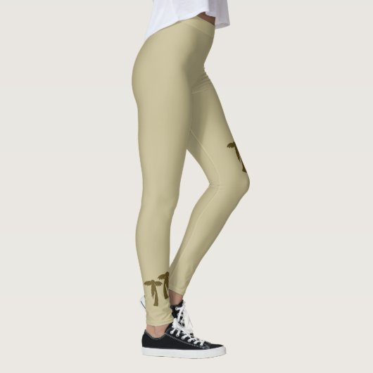 Chic Palm Trees - Bruin Leggings (Rechts)