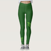 Chic Palm Trees - groen Leggings (Voorkant)