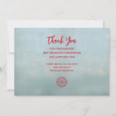 Chic Palms and Ornaments Business Logo Christmas Feestdagenkaart (Achterkant)