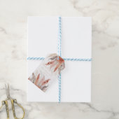 Chic Pampas grass Baby shower Cadeaulabel (Met Touw)