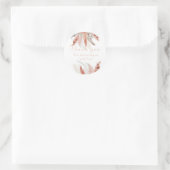 Chic Pampas grass Baby shower Ronde Sticker (Tas)